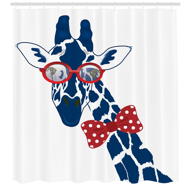 Bless international Giraffe Shower Curtain Set + Hooks Wayfair